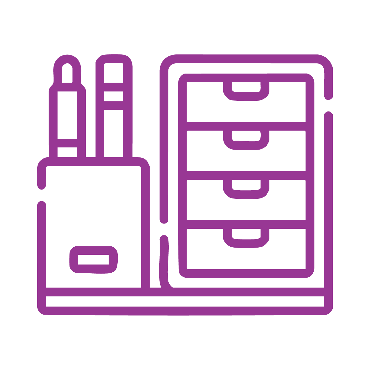Pozwala na wygodne ustawienie organizerów na przybory